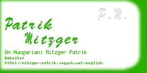 patrik mitzger business card